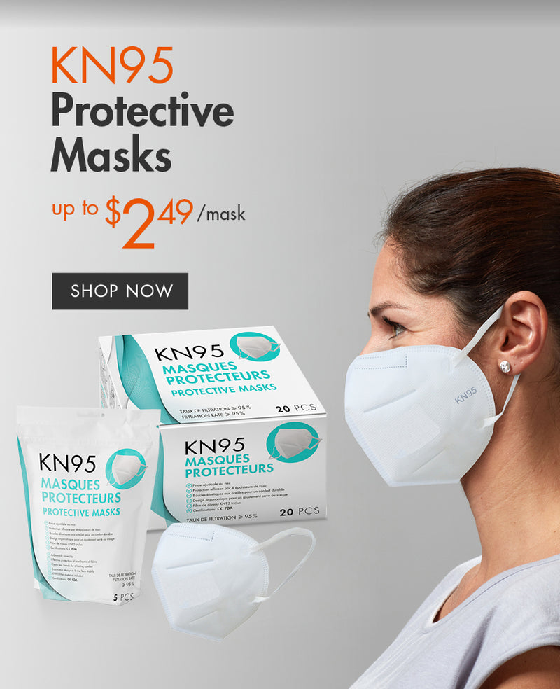 KN95 protective masks for medical or non-medical purpose. 90% filtration, grad FFP2 against viruses.