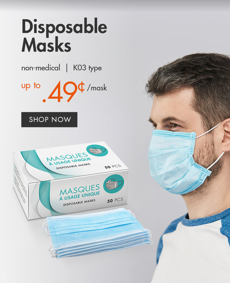 Disposable masks, non medical K03 type, box of 50 masks