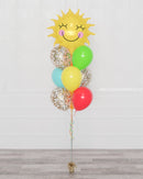 Back To School Sunshine Confetti Balloon Bouquet 10 Balloons